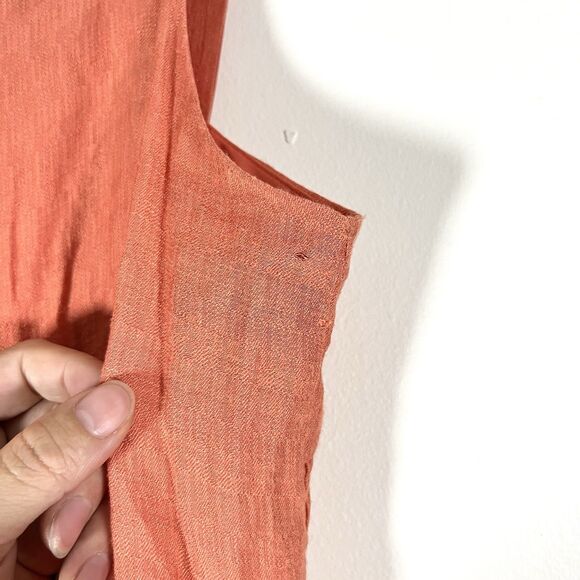 Ann Taylor Dress Womens M 8 Orange Sleeveless Tiered Ruffle Square Neck Maxi - Picture 5 of 7